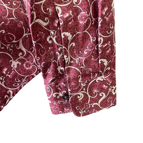 Mens Eddie Bauer Button Down Dress Shirt Floral Top Size L Wrinkle Resistant u - Picture 4 of 11